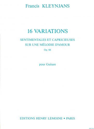 couverture Variations sentimentales et capricieuses Op.66 Editions Henry Lemoine