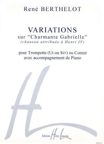 couverture Variations sur Charmante Gabrielle Editions Henry Lemoine