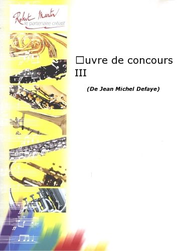 cover uvre de Concours III Editions Robert Martin