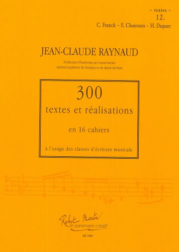 cover 300 Textes et Realisations Cahier 12 (Textes) Editions Robert Martin
