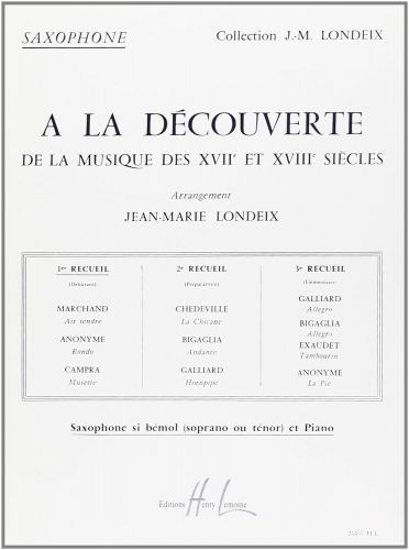 cover A La dcouverte de la musique des 17 et 18 sicles Vol.1 Editions Henry Lemoine