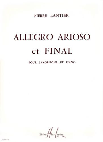 cover Allegro, arioso et final Editions Henry Lemoine