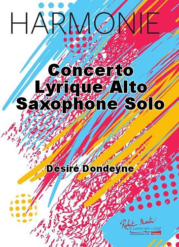 cover Concerto Lyrique Alto Saxophone Solo Martin Musique