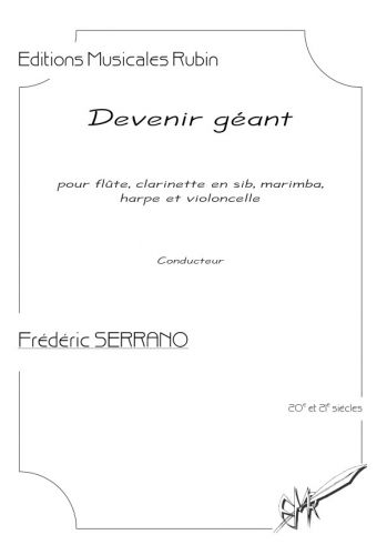 cover Devenir gant pour flte, clarinette en sib, marimba, harpe et violoncelle Martin Musique