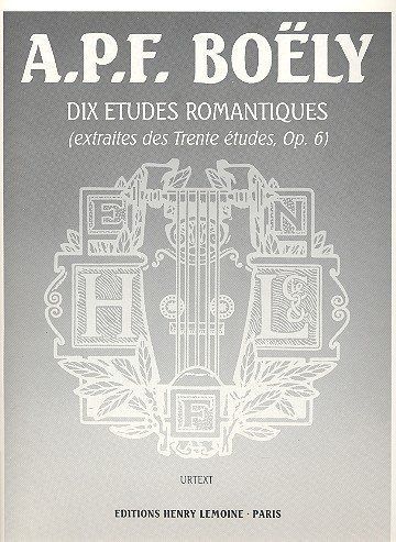 cover Etudes romantiques (10) Op.6 Editions Henry Lemoine