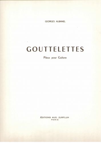 cover Goutelettes Editions Robert Martin