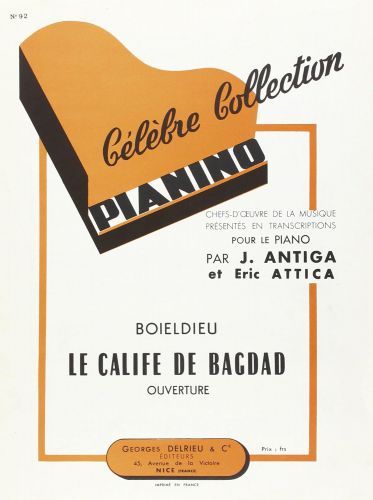 cover Le Calife de Bagdad - Pianino 92 Delrieu