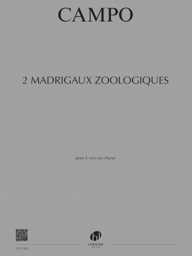 cover Madrigaux zoologiques (2) Editions Henry Lemoine