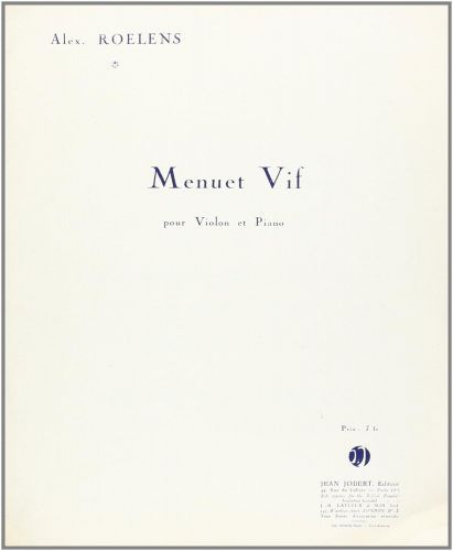 cover Menuet vif Jobert