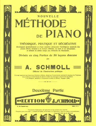 cover Mthode de piano Vol.2 Combre