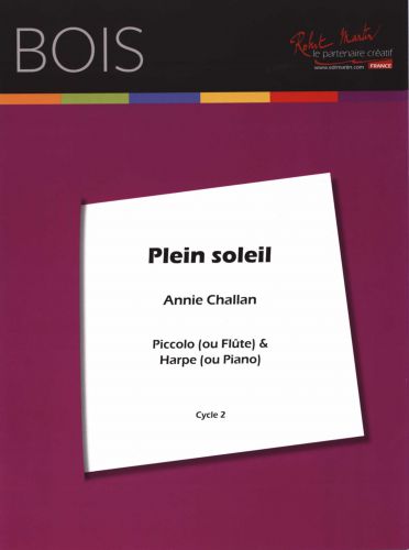 cover PLEIN SOLEIL pour Piccolo (Flute) et Harpe (Piano) Editions Robert Martin