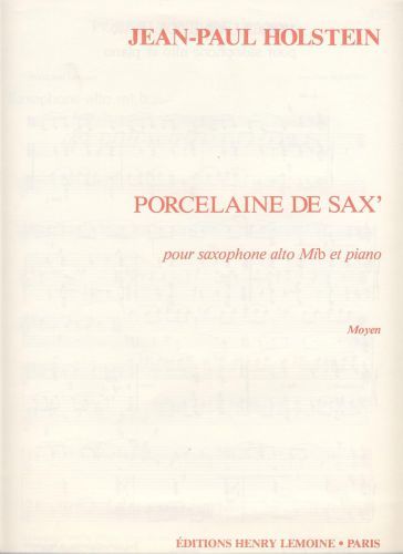 cover Porcelaine de Sax' Editions Henry Lemoine