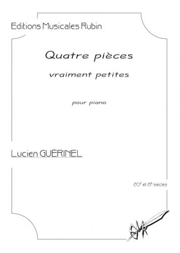 cover QUATRE PICES VRAIMENT PETITES pour piano Martin Musique