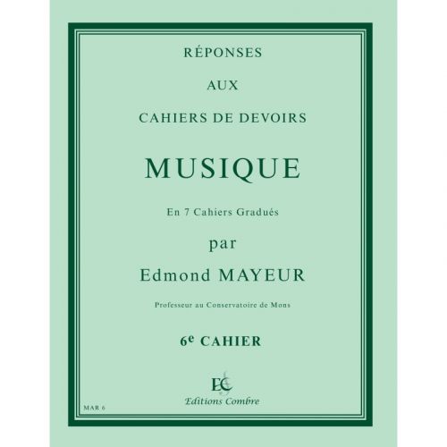 cover Réponses aux devoirs de musique 6 Combre