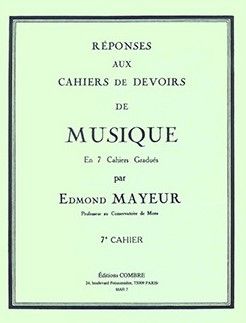 cover Réponses aux devoirs de musique 7 Editions Robert Martin