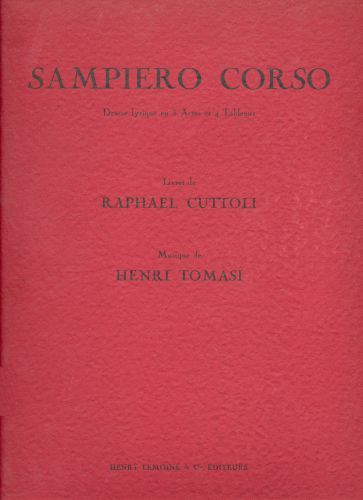 cover Sampiero Corso Editions Henry Lemoine