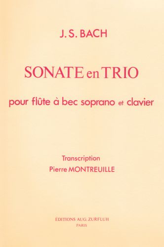 cover Sonate En Trio Editions Robert Martin
