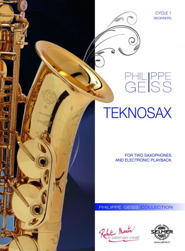 cover TEKNOSAX pour 2 SAXOPHONES & ELECTRONIC PLAYBACK Editions Robert Martin