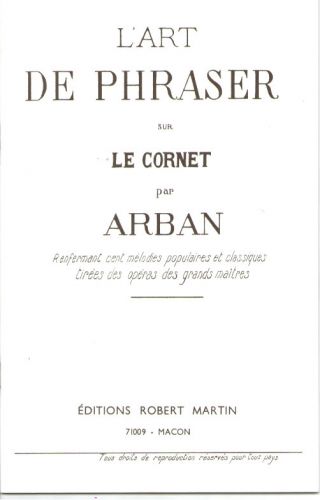 cover The Art of phrasing Editions Robert Martin