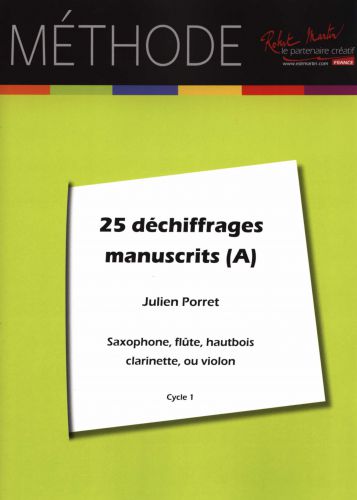 cover Vingt-Cinq Dchiffrages Manuscrits (a) Editions Robert Martin