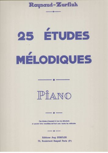 cover Vingt Cinqetudes Melodiques Editions Robert Martin