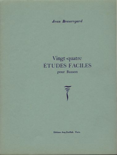 cover Vingt Quatre Etudes Faciles Editions Robert Martin