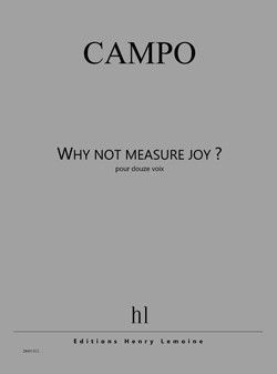 cover Why not measure joy ? Editions Henry Lemoine