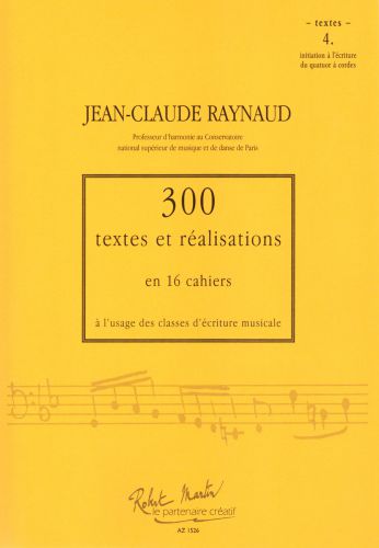 cubierta 300 Textes et Realisations Cahier 4 (Textes) Editions Robert Martin