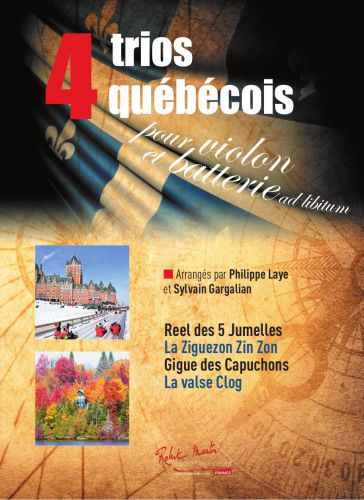 cubierta 4 TRIOS QUEBECOIS pour Violons et batterie ad libitum Editions Robert Martin