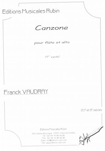 cubierta Canzone pour flte et alto Martin Musique