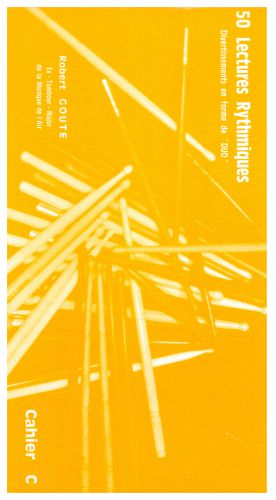 cubierta Cinquante Lectures Rythmiques, Cahier C Martin Musique