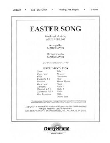 cubierta Easter Song Shawnee Press