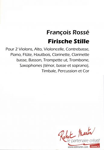 cubierta FIRISCHE STILLE pour GUITARE ET VIOLON Editions Robert Martin
