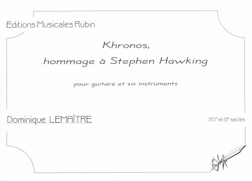 cubierta KHRONOS, HOMMAGE  STEPHEN HAWKING pour guitare et six instruments Martin Musique