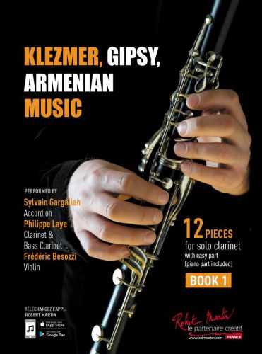 cubierta KLEZMER, GIPSY, ARMENIAN MUSIC CLARINETTE BOOK 1 Editions Robert Martin
