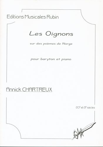 cubierta Les Oignons pour baryton et piano Martin Musique