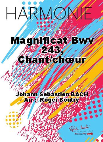 cubierta Magnificat BWV 243, canto/coro Martin Musique