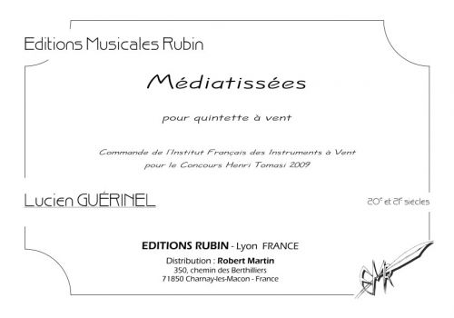 cubierta Mdiatisses pour quintette  vent Martin Musique
