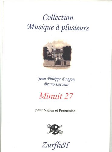 cubierta Minuit 27 Violon et Percussion Editions Robert Martin