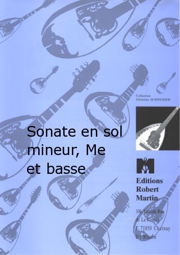 cubierta Sonata en sol menor, mandolina y contrabajo Editions Robert Martin