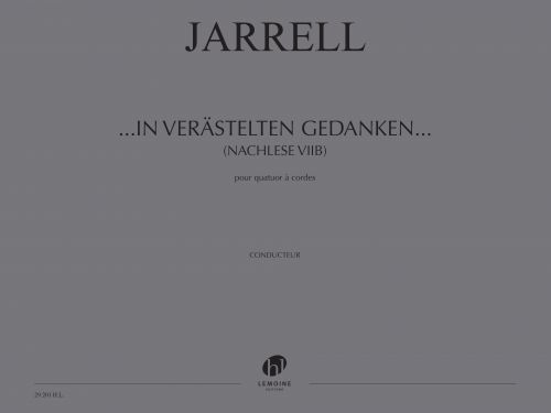 einband ...in verstelten Gedanken... (Nachlese VIIb) Editions Henry Lemoine