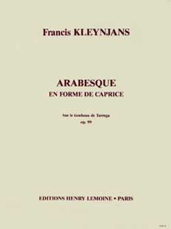 einband Arabesque en forme de caprice Editions Henry Lemoine