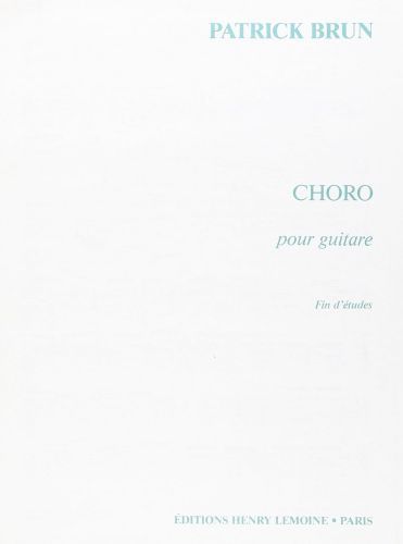 einband Choro Editions Henry Lemoine