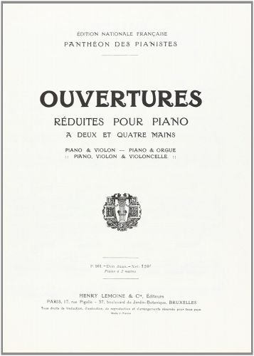 einband Don Juan - Ouverture Editions Henry Lemoine