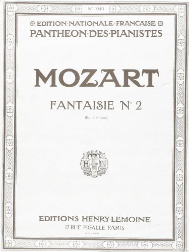 einband Fantaisie n2 en Ut min. Editions Henry Lemoine