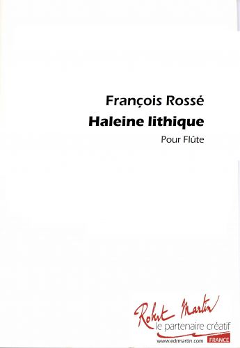 einband HALEINE LITHIQUE Editions Robert Martin