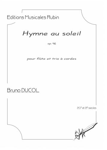 einband HYMNE AU SOLEIL pour flte et trio  cordes Martin Musique