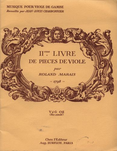 einband IIeme Livre de Pieces de Viole Editions Robert Martin
