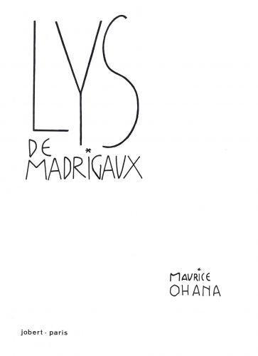 einband Lys de Madrigaux Jobert