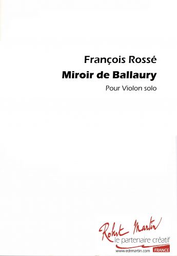 einband MIROIR DE BAILLAURY Editions Robert Martin